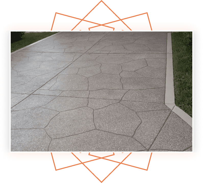 decorative concrete driveway