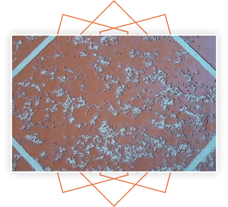 Picture of red stamped concrete