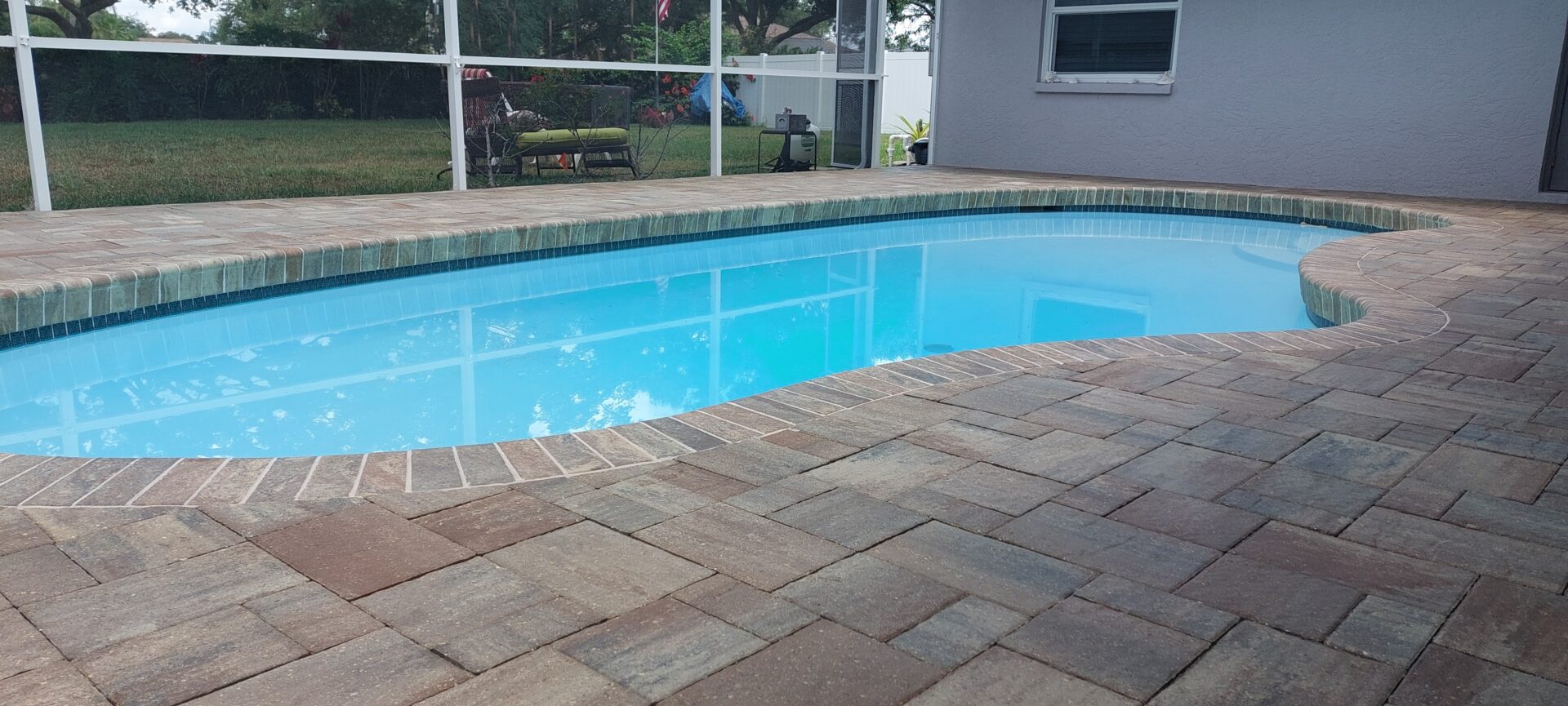 Brick Paver patio with Pool