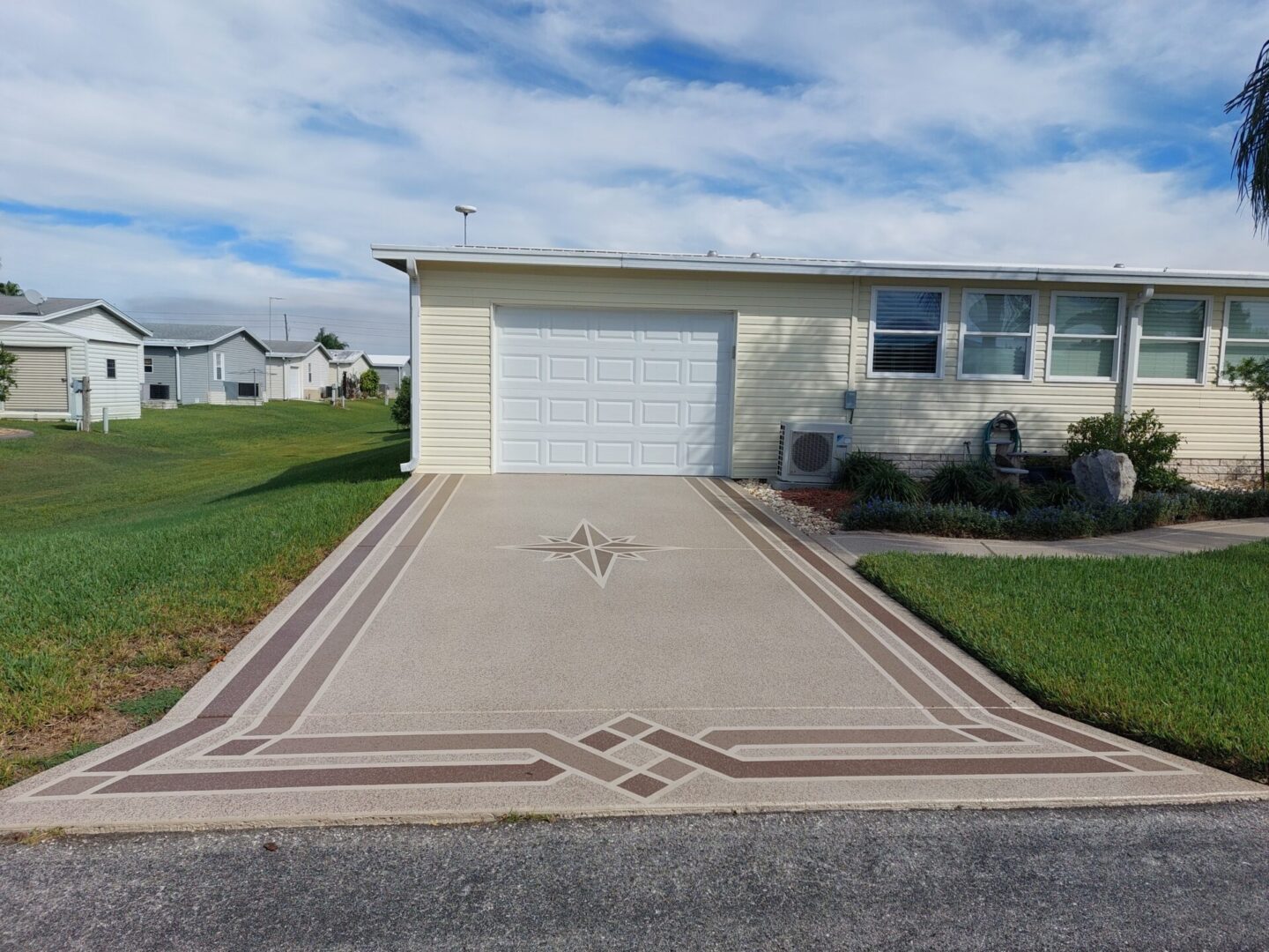 stardust driveway with star double border