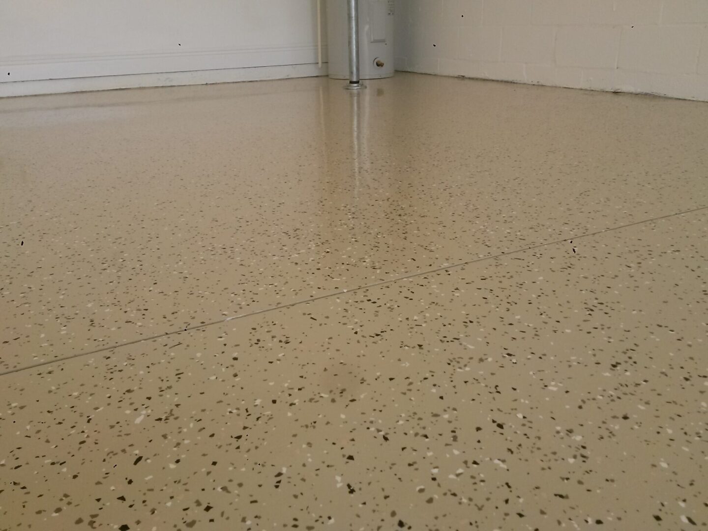 Medium Flake Epoxy Garage Floor