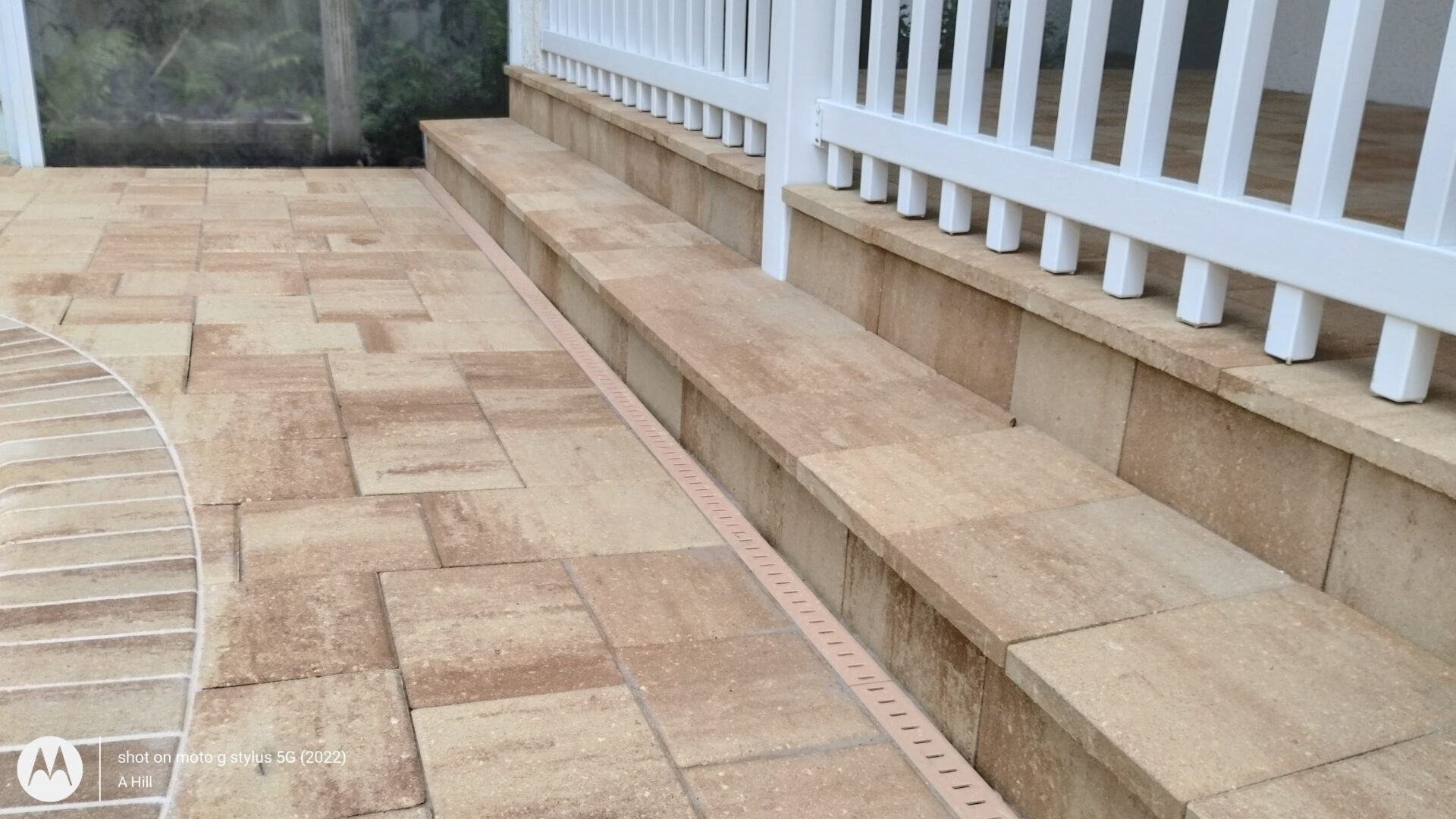 pavers Wesley Chapel stairs to elevated patio